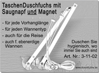 TaschenDuschFuchs für Vorhanglängen bis 2,6 m